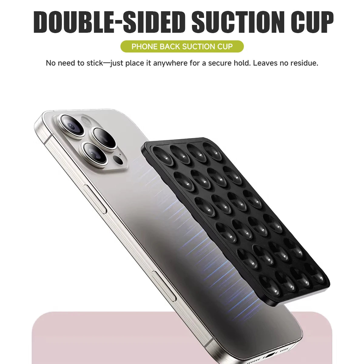 Double Side Silicone Suction Pad for Mobile Phone Fixture Suction Cup Backed Adhesive Silicone Rubber Sucker Pad for Fixing