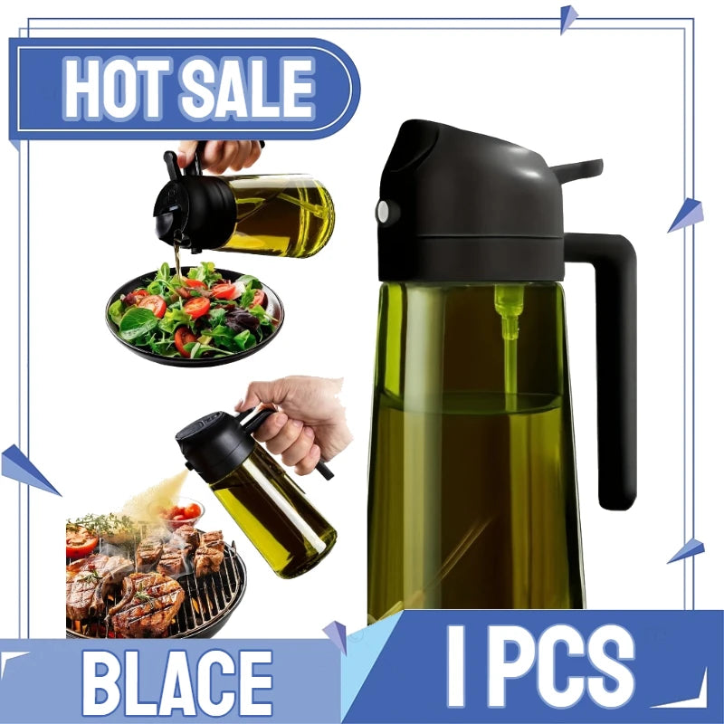 2In1 Kitchen Spray Oil Dispenser Oil Sprayer Polisher or Only Brush Spray for Air Fryer Salad Grilling Roasting Cooking Kitchen