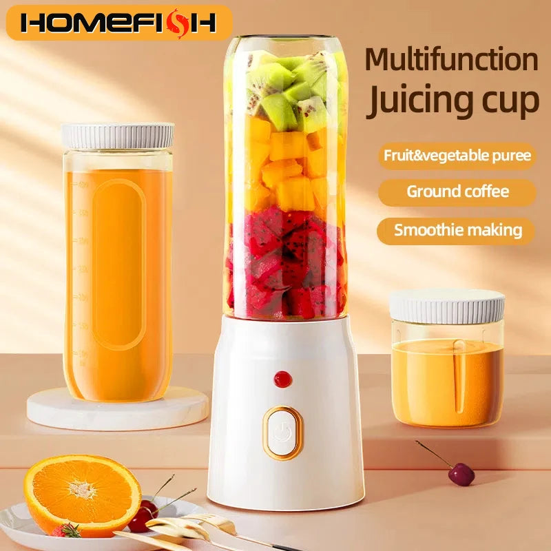 Portable Electric Blender 40W USB Rechargeable Cordless Juicer High Powerful Juicer Cup for Smoothie Milkshake Juice Food