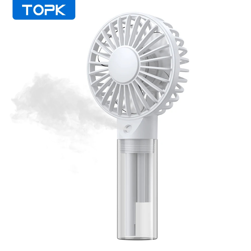 Mini Portable Fan with Water Mist,2000Mah Capacity& Humidifying Function for Summer Personal Electric Fan USB Fans for Room