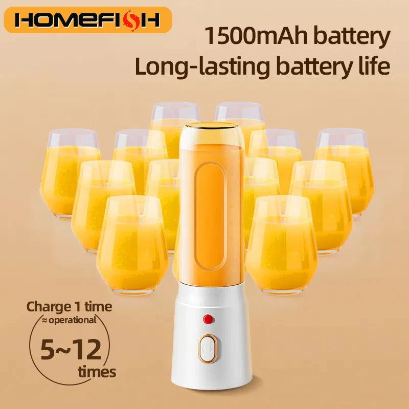 Portable Electric Blender 40W USB Rechargeable Cordless Juicer High Powerful Juicer Cup for Smoothie Milkshake Juice Food