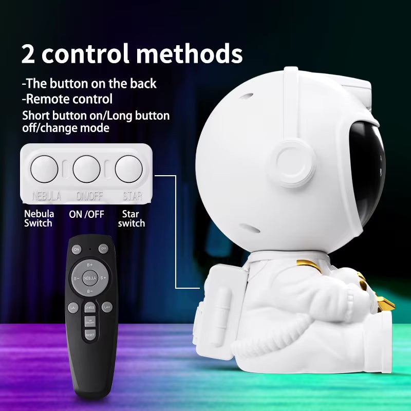 LED Star Galaxies Projector Night Light Astronaut Starry Sky Bedroom Room Decor Children'S Gift - LED Atmosphere Creating Lamp